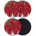 thumbnail image 1 of Christmas Red Coasters Set of 4, Absorbent Coasters for Drinks, Snowman Xmas Pine Branch Cardinal Bird Snowflake Coaster for Desk Coffee Table Protection, Home Decor House Warming Gifts 4", 1 of 8