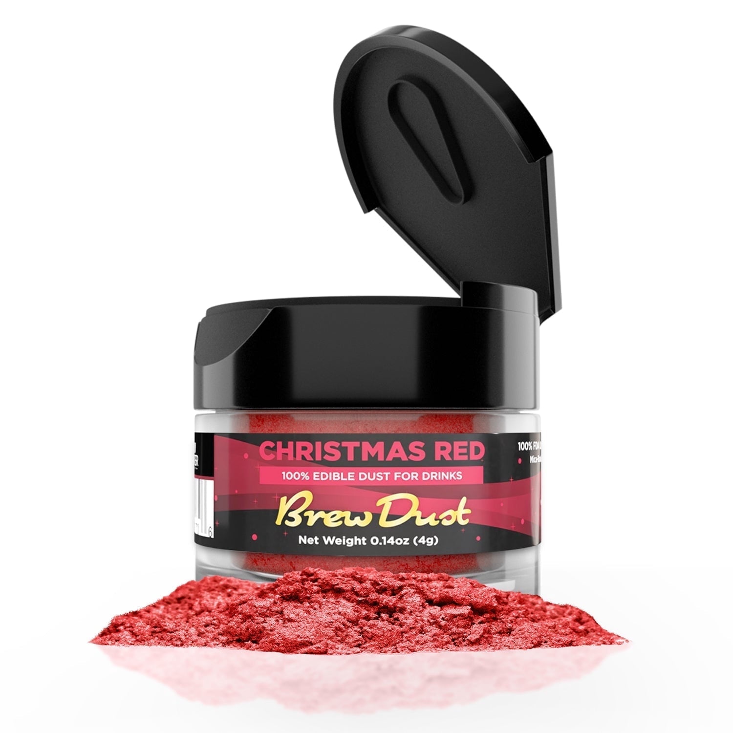 Brew Dust - Christmas Red Edible Drink Powder - Silky Swirl, Beverage ...