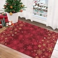 thumbnail image 1 of Christmas Red Gold and White Snowflake Winter Area Rug Rugs for Living Room Bedroom 2' x 3'-Red, 1 of 9