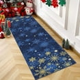 thumbnail image 1 of Christmas Red Gold and White Snowflake Winter Area Rug Rugs for Living Room Bedroom 2' x 6'-Blue, 1 of 9