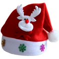 thumbnail image 1 of Christmas Red Hat for Adult and Kids LED Caps for Christmas (Snowman,ElK Deer,Santa Claus), 1 of 10