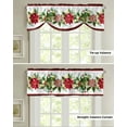 thumbnail image 1 of Christmas Red Plaid Bow Window Curtain Living Room Kitchen Cabinet Tie-up Valance Curtain Rod Pocket Valance, 1 of 6