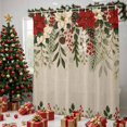 thumbnail image 1 of Christmas Red Poinsettia Shower Curtains for Bathroom, Winter Xmas Flowers Farmhouse Waterproof Fabric Shower Curtain, Decorative Bathroom Curtain for Bathtub, 72"x84", No Hooks Included, 1 of 9