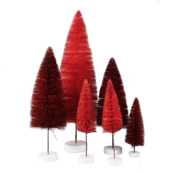 Cody Foster 15.00In Red Rainbow Trees, Sisal, Putz Village Ms427r