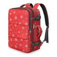 Christmas Red Snowflake Dot Pattern Travel Laptop Backpack, Airline ...