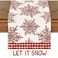 thumbnail image 1 of Christmas Red Snowflakes Table Runner 13x72 Inch Let It Snow Winter Kitchen Dinning Table Decoration for Home Party Decor, 1 of 5