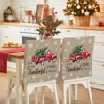thumbnail image 1 of Christmas Red Truck Chair Covers Set of 8 Winter Tree Snowflake Linen Vintage Chair Back Covers Stretch Removable Washable Slipcovers Protector for Dining Room Kitchen Party Decor, 1 of 5