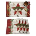 thumbnail image 1 of Christmas Red Wood Grain Kitchen Dining Table r Accessories 4/6pcs Placemat Heat Resistant Tableware Pads Mats, 1 of 7