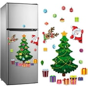 Christmas Refrigerator Magnets Christmas Tree Decoration Magnetic Stickers Christmas Magnets for Fridge Metal Door Garage as Shown As Shown in The Picture 1 PVC Soft Magnetic