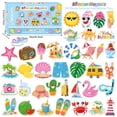 thumbnail image 1 of Summer-Themed Magnetic Set, 38PCS Colorful Beach & Vacation Magnets for Fridge, Whiteboard, Locker & Metal Surfaces – Home & Office Decor, 1 of 8
