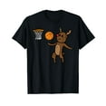 thumbnail image 1 of Christmas Reindeer Basketball Funny Xmas Sport Men Boys Kids T-Shirt, 1 of 5
