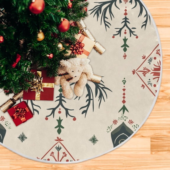 Christmas Reindeer Christmas Tree Skirt Xmas Tree Skirt Christmas Decorations Indoor for Holiday Party Decorations