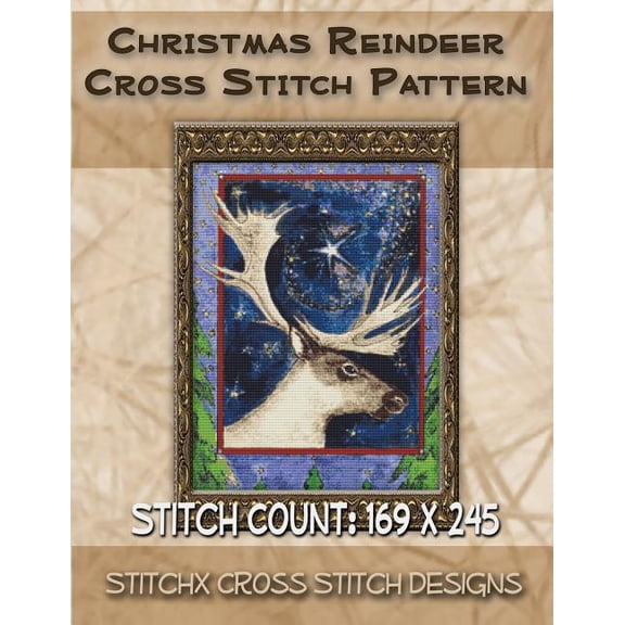 Christmas Reindeer Cross Stitch Pattern