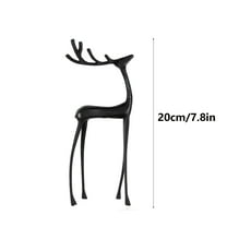 Christmas Reindeer Figurines Black Tall,Deer Tabletop Decoration,Black Reindeer Statues Christmas Decorations,Modern Xmas Figurines,Elegant Indoor Holiday Decor for Mantel Living Room Bedroom Office