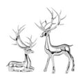 thumbnail image 1 of Christmas Reindeer Figurines Decorations, Ongmies Black & Gold Decorative Deer Statues, Multiple Color Options for Holiday Home Décor., Christmas Decorations Outdoor, 1 of 6