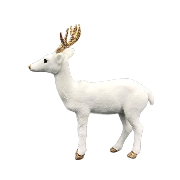 Christmas Reindeer Figurines Decorations Standing Deer Figures Deer Model for Home Wine Cabinet Table Decors