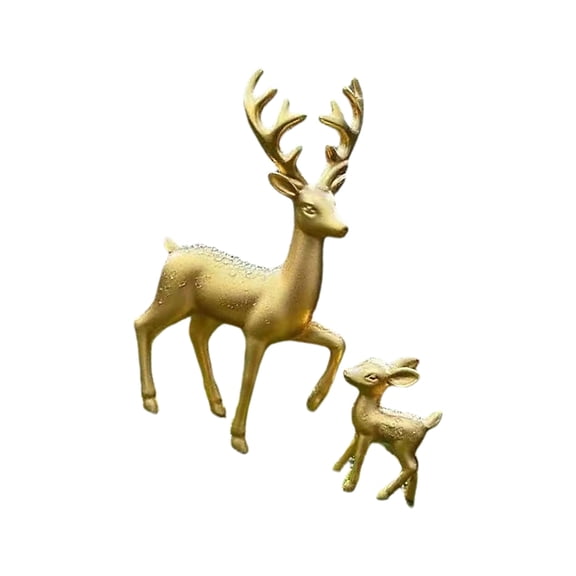 Christmas Reindeer Figurines Decorations Standing Deer Figures Deer Model for Home Wine Cabinet Table Decors