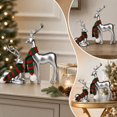 thumbnail image 1 of Christmas Reindeer Figurines, Resin Deer Tabletop Decor with Elegant Sculpted Details, Decorative Woodland Accents for Mantel Fireplace Shelf Cabinet and Festive Home Display, 1 of 6