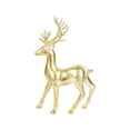 thumbnail image 1 of Christmas Reindeer Figurines Small Gold Deer Decorative Statues Resting Lucky Deer Sculptures for Indoor Home Decor Tabletop Mantle Cabinet Desktop Office, 1 of 6