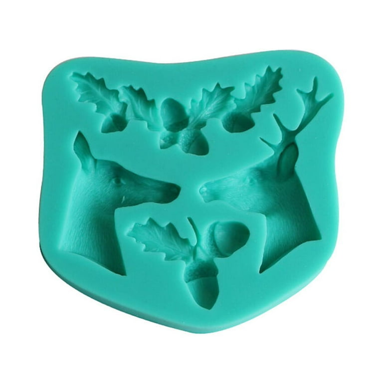 Christmas Reindeer Head Shaped Silicone Mold Pine Cone Creative