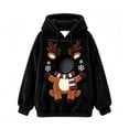 thumbnail image 1 of Christmas Reindeer Pet Carrier Hoodie, Teddy Dog Pocket Sweatshirt with Head Window for Women, 1 of 7