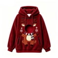thumbnail image 1 of Christmas Reindeer Pet Carrier Hoodie, Teddy Dog Pocket Sweatshirt with Head Window for Women, 1 of 7