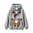 thumbnail image 1 of Christmas Reindeer Pet Carrier Hoodie, Teddy Dog Pocket Sweatshirt with Head Window for Women, 1 of 7