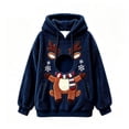 thumbnail image 1 of Christmas Reindeer Pet Carrier Hoodie, Teddy Dog Pocket Sweatshirt with Head Window for Women, 1 of 7