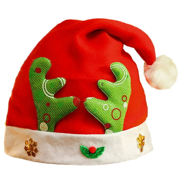 Christmas Reindeer Santa Hat Festival Props Santa Caps Holiday Celebrate Caps Party Accessories Headwear for Adult Child