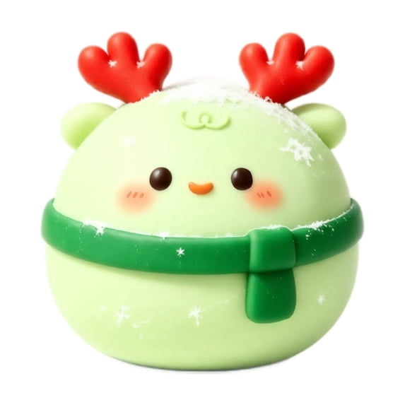 Christmas Reindeer Squishy Squeeze Toy Stress Relief Slow Rising Fidget Ball for Kids Adults Teens Anxiety Relief Classroom Travel Goodie Bag Filler Stocking Stuffer