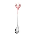 thumbnail image 1 of Christmas Reindeer Stainless Steel Spoon, 14cm Dessert and Coffee Mixing Utensil, Holiday Themed Kitchen Bar Tool, 1 of 5