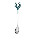 thumbnail image 1 of Christmas Reindeer Stainless Steel Spoon, 14cm Dessert and Coffee Mixing Utensil, Holiday Themed Kitchen Bar Tool, 1 of 5