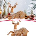 thumbnail image 1 of Christmas Reindeer Statue Xmas Figurine Deer Sculpture Holiday Decoration For Bedroom Standing, 1 of 6