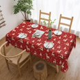 thumbnail image 1 of Christmas Reindeer Tablecloth Rectangle, New Year Table Cloth Xmas Washable Table Cover for Holiday/Picnic/Dining/Party Decoration, 60 X 84 Inch, 1 of 6