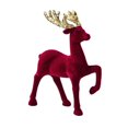 thumbnail image 1 of Christmas Reindeer Tabletop 1 Set 6.29" H Red Flocking Standing Deer Decorations,Indoor Decorative Ornaments for Kitchen Mantle Shelf Office Home Décor, 1 of 8