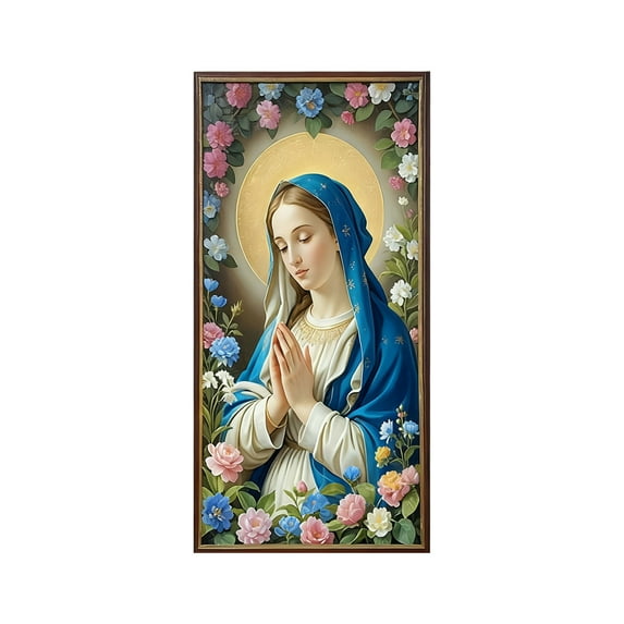 Christmas Religious Door Cover Flag – 70.87x35.43in Polyester Banner Featuring Savior, Mary, Angels & Three Kings for Holiday Porch & Celebration Decor