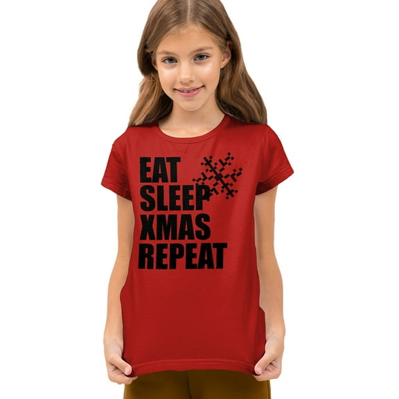 Christmas Repeat Unisex Youth T Shirt