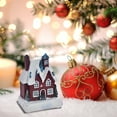 thumbnail image 1 of Christmas Resin Luminous House, Christmas Decorative Ornaments, Glowing Christmas Village Tabletop Decor, Colorful Resin Small House with Warm Light for Holiday Vistas, 1 of 7