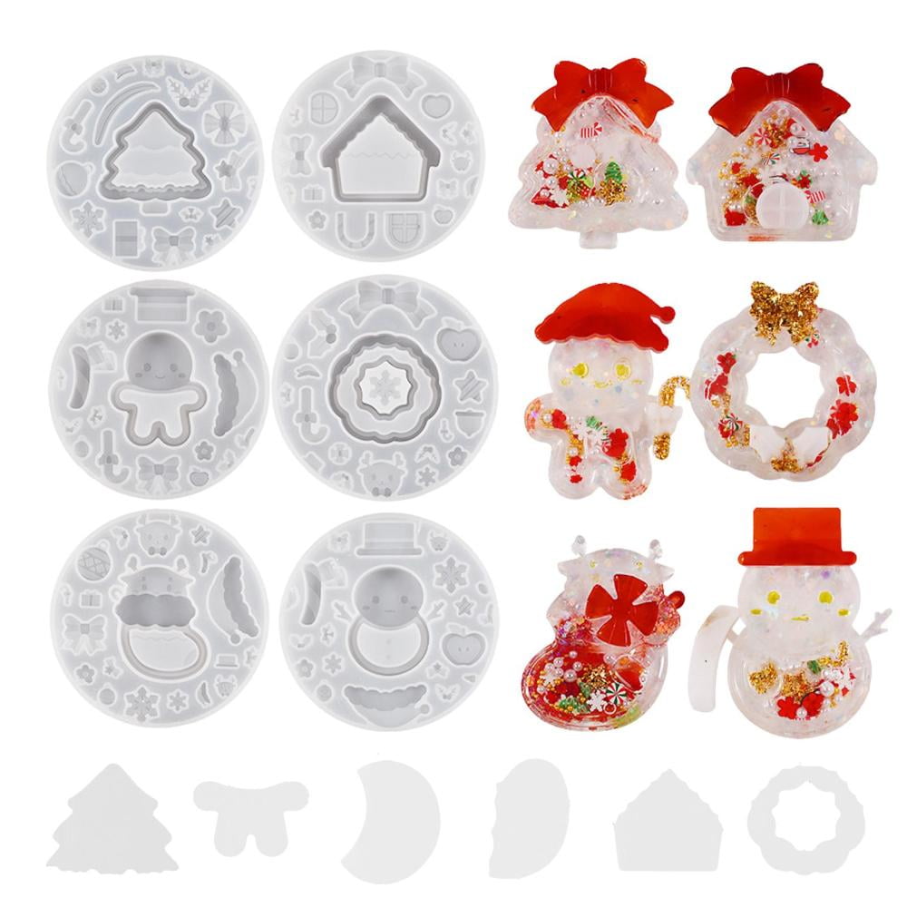 Christmas Resin Molds Silicone 3D Silicone Molds For Casting Epoxy