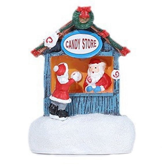 Christmas Resin Small House Christmas Hotel Shopping Mall Counter Decoration Christmas Children'S Gift C