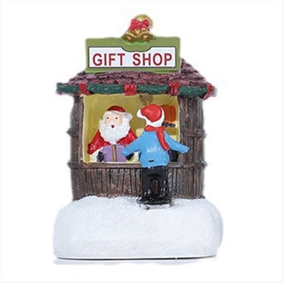 Christmas Resin Small House Christmas Hotel Shopping Mall Counter Decoration Christmas Children's Gift A,1 x Christmas House
