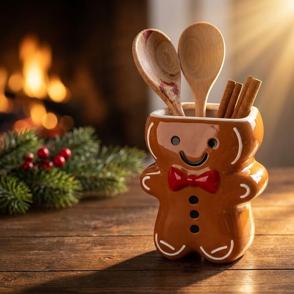 Christmas Resin Utensil Holder Cutlery Rack, for Kitchen Countertop ...