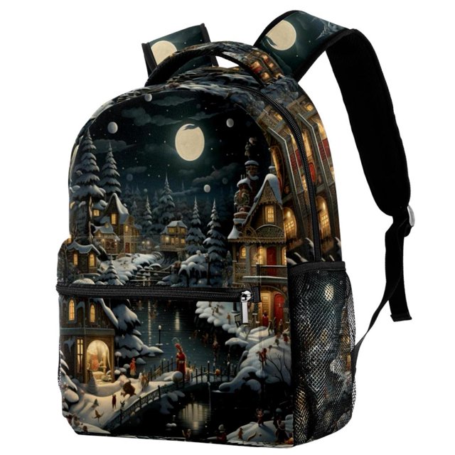 Christmas Retro Backpack Fashion Large Lightweight Travel Shoulder Bag