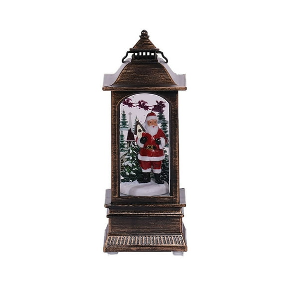 Christmas Retro Lantern Vintage Led Light Ornament Decor Accessory