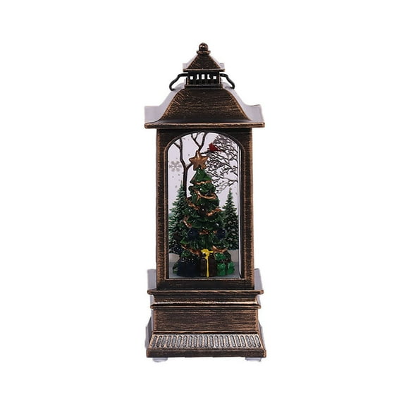 Christmas Retro Lantern Vintage Led Light Ornament Decor Accessory