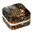 thumbnail image 1 of Christmas Retro Travel Portable Jewelry Organizer: Square Bracelet Holder, Jewelry Display, and Box for Girls and Women, 1 of 6