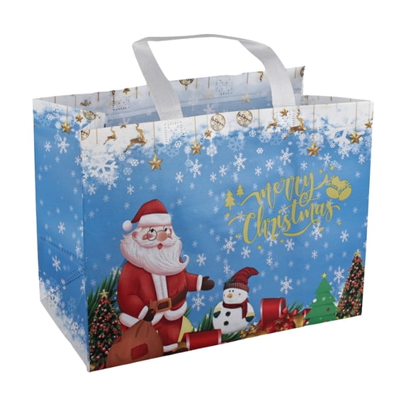 Christmas Reusable Gift Tote, Large Christmas Gift Bag with Handle, Festive Non‑Woven Shopping Bag, Holiday Carry‑Handle Gift Sack, Present‑Holding Carrier, Decorative Holiday Accessory