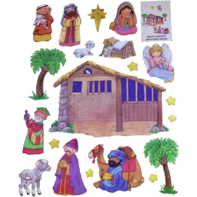 Christmas Reusable Window Clings, Build Your Own Nativity Scene (20