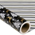 thumbnail image 1 of Christmas Reversible Wrapping Paper - Mini Roll - 17 Inch X 32.8 Feet- Black Gold Reindeer Design (47.3 sq.ft.ttl), 1 of 13