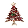 thumbnail image 1 of Christmas Rhinestone Christmas Tree Brooches Unisex Enamel Botanical Pin Hot T7, 1 of 9